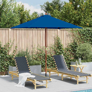 Ombrellone da Giardino con Palo in Legno 150x200 cm Blu 313885