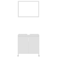 Set Mobili da Bagno 3 pz Bianco in Truciolato cod mxl 42681