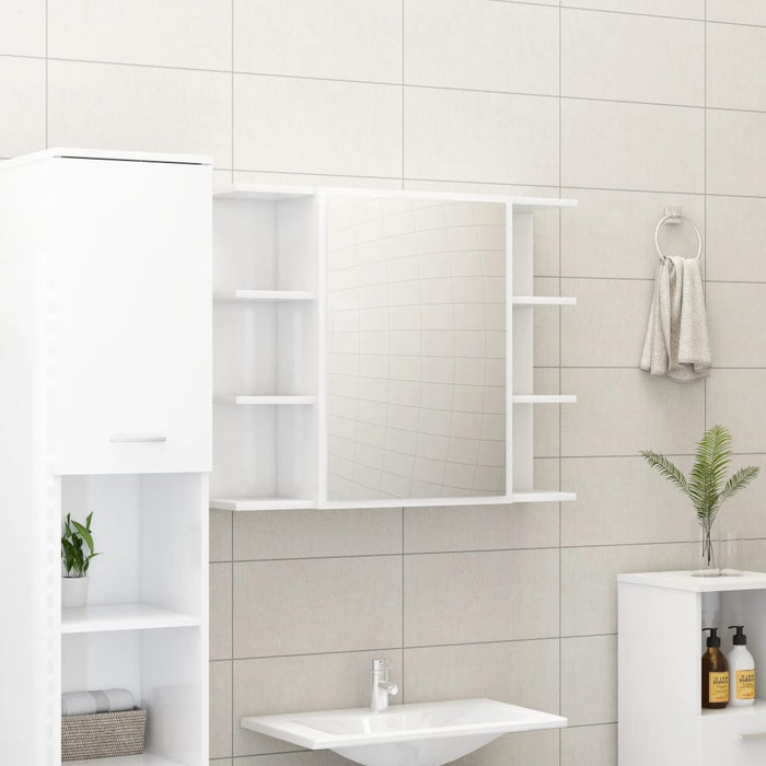 Set Mobili da Bagno 3 pz Bianco Lucido in Truciolato cod mxl 25014