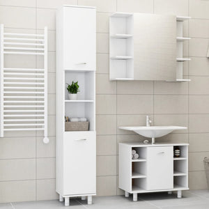 Set Mobili da Bagno 3 pz Bianco in Truciolatocod mxl 96422