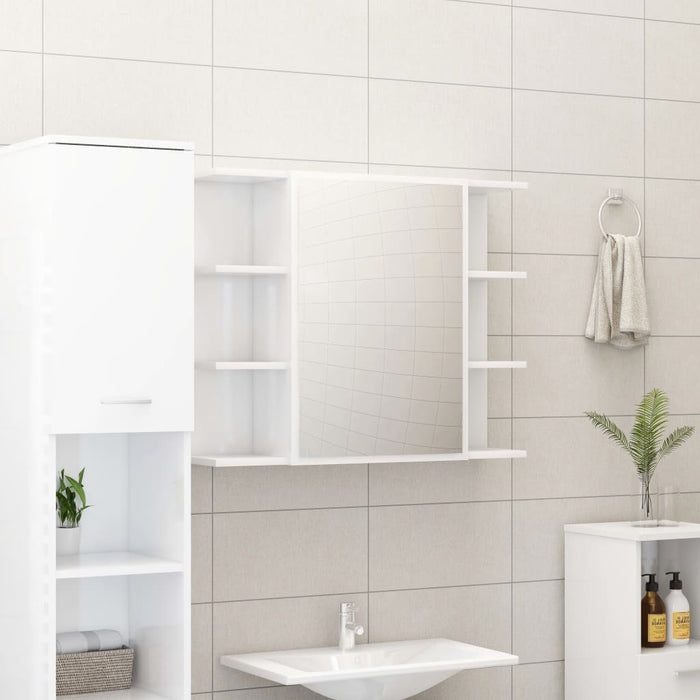 Set Mobili da Bagno 3 pz Bianco Lucido in Truciolato cod mxl 25020
