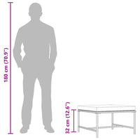 Poggiapiedi Modulare con Cuscino in Polyrattan Grigio 313495