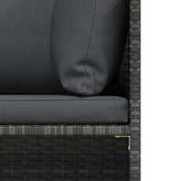 Divano da Giardino con Cuscini Grigio in Polyrattan 313496