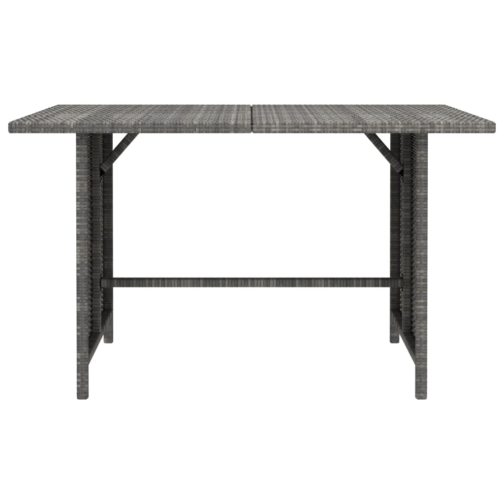 Tavolo da Pranzo da Giardino Grigio 110x70x65 cm in Polyrattan cod mxl 70459