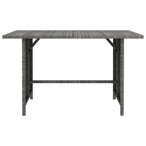 Tavolo da Pranzo da Giardino Grigio 110x70x65 cm in Polyrattan cod mxl 70459