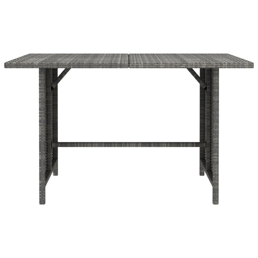 Tavolo da Pranzo da Giardino Grigio 110x70x65 cm in Polyrattan cod mxl 70459