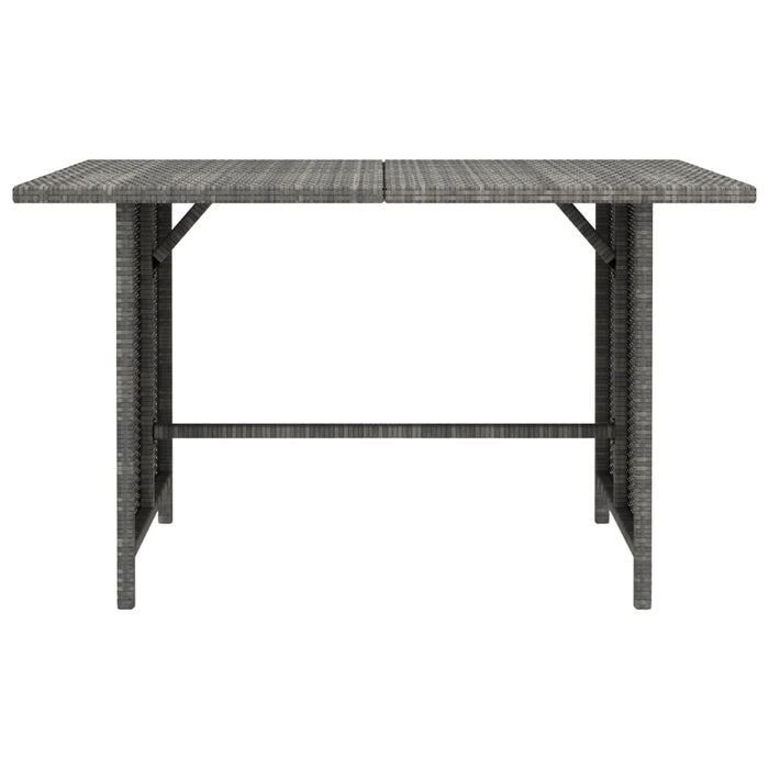 Tavolo da Pranzo da Giardino Grigio 110x70x65 cm in Polyrattan cod mxl 70459