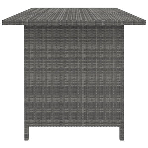 Tavolo da Pranzo da Giardino Grigio 110x70x65 cm in Polyrattan cod mxl 70459
