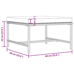 Poggiapiedi Modulare con Cuscino in Polyrattan Nero 313509