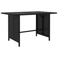 Tavolo da Pranzo da Giardino Nero 110x70x65 cm in Polyrattan cod mxl 74478