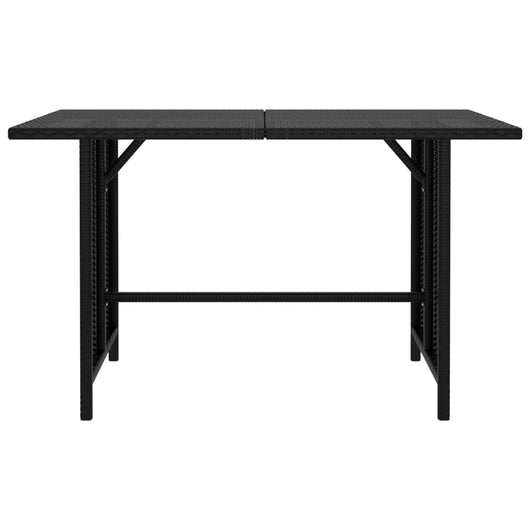 Tavolo da Pranzo da Giardino Nero 110x70x65 cm in Polyrattan cod mxl 74478