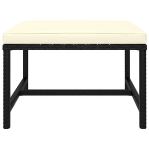 Set Divani da Giardino 5 pz con Cuscini in Polyrattan Nero 313517