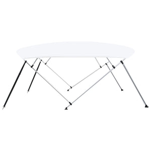 Bimini di Prua Tendalino a 4 Archi Bianco 243x(230-244)x137 cm 93140