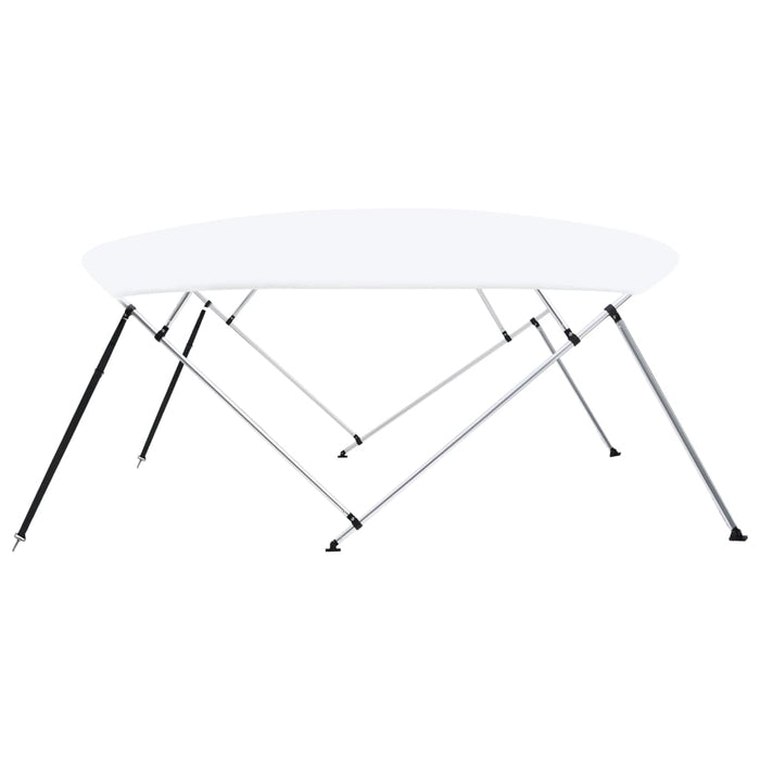 Bimini di Prua Tendalino a 4 Archi Bianco 243x(230-244)x137 cm 93140