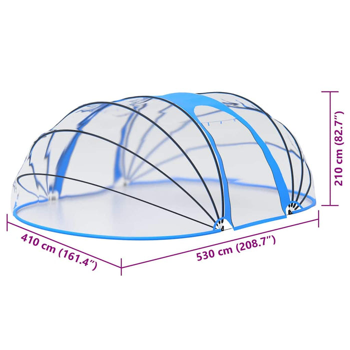 Calotta per Piscina Ovale 530x410x205 cm cod mxl 58349