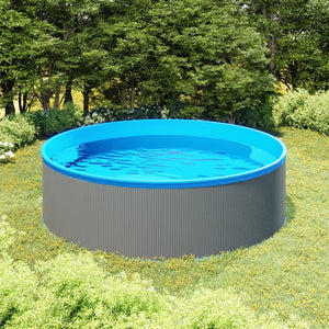 Piscina Fuori Terra 350x90 cm Grigio