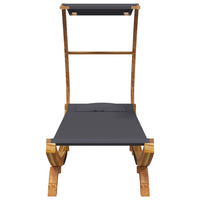 Lettino con Tettuccio 100x190x134 cm in Legno Curvato Antracite 313944