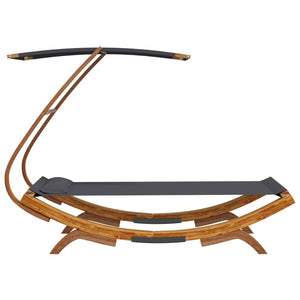 Lettino con Tettuccio 100x190x134 cm in Legno Curvato Antracite 313944