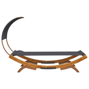 Lettino con Tettuccio 100x200x126 cm in Legno Curvato Antracite cod mxl 71227