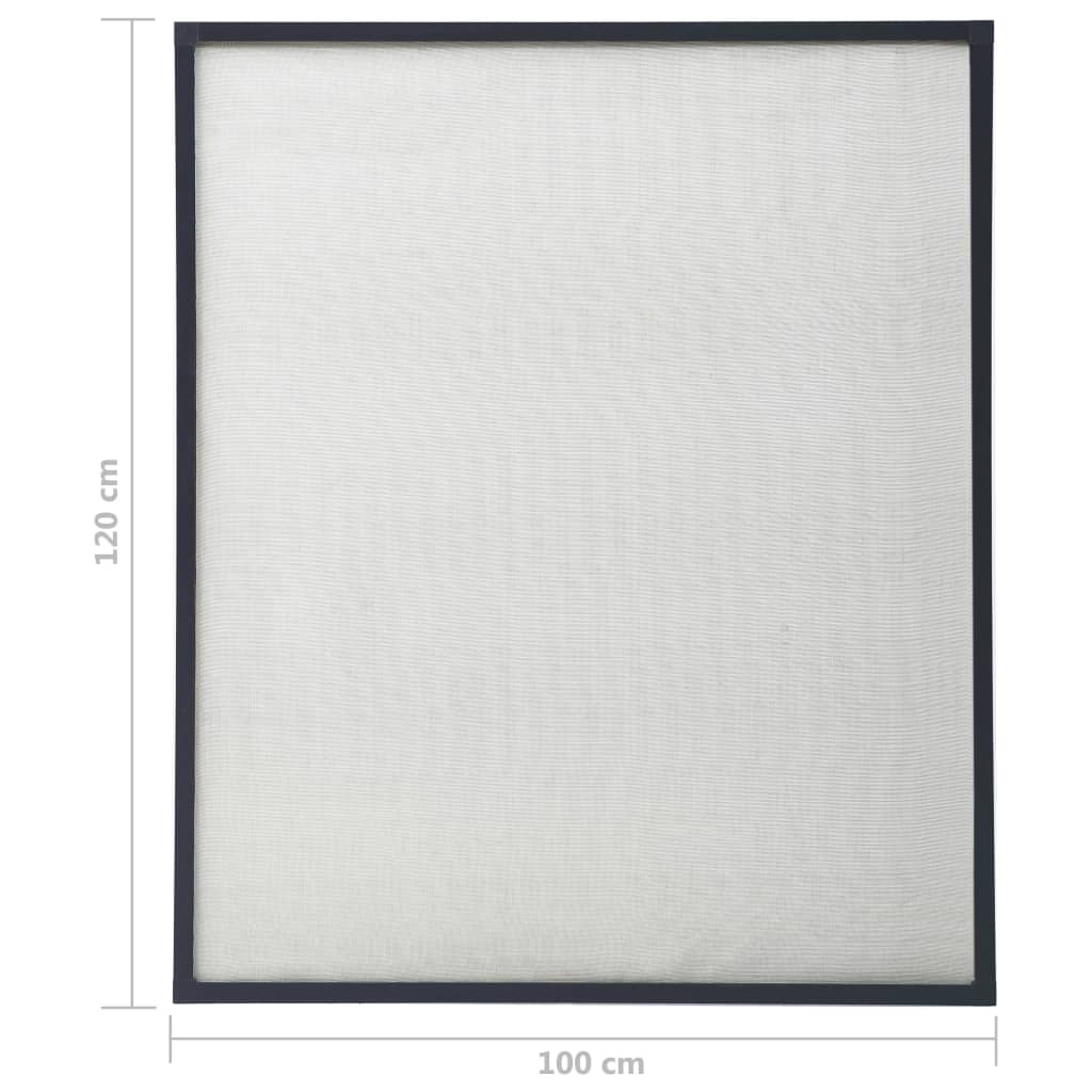 vidaXL Zanzariera per Finestre Antracite 100x120 cm