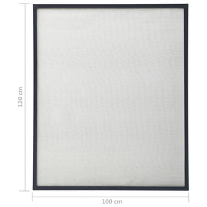 vidaXL Zanzariera per Finestre Antracite 100x120 cm