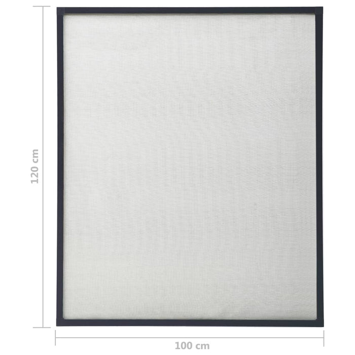 vidaXL Zanzariera per Finestre Antracite 100x120 cm
