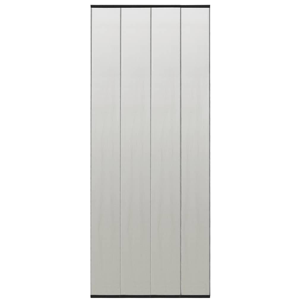 Zanzariera Porta con Tenda in Rete Nera 100x220 cm Poliesterecod mxl 87746