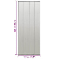 Zanzariera Porta con Tenda in Rete Nera 100x220 cm Poliestere 148710