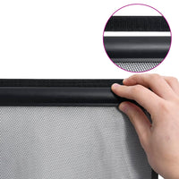 Zanzariera per Porta con 10 Sezioni a Rete Nera 240x240 cm 148712