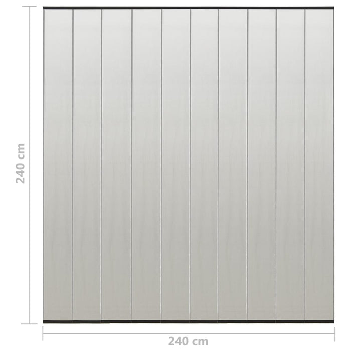 Zanzariera per Porta con 10 Sezioni a Rete Nera 240x240 cm cod mxl 61720