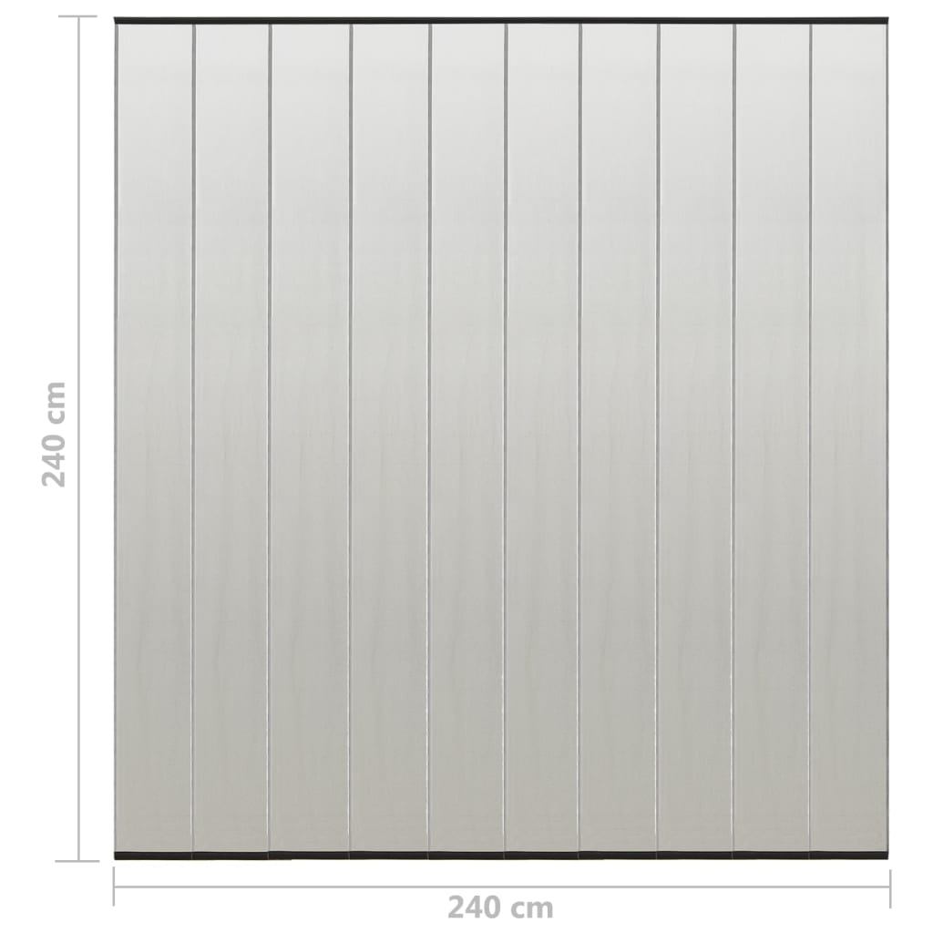 Zanzariera per Porta con 10 Sezioni a Rete Nera 240x240 cm 148712