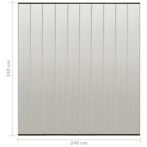 Zanzariera per Porta con 10 Sezioni a Rete Nera 240x240 cm 148712