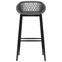 vidaXL Set da Bar 7 pz Nero e Grigio