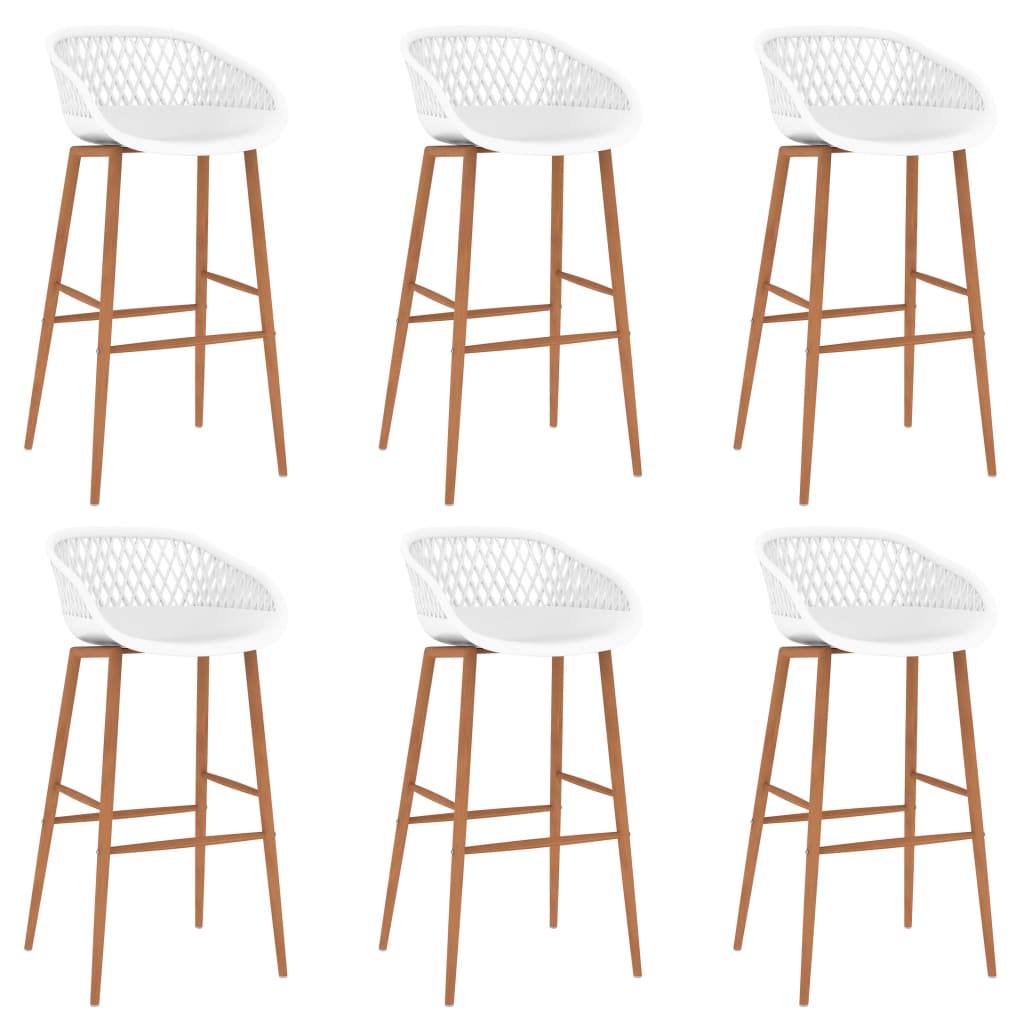 vidaXL Set da Bar 7 pz Nero e Bianco