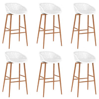 vidaXL Set da Bar 7 pz Nero e Bianco