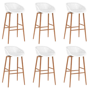 vidaXL Set da Bar 7 pz Nero e Bianco