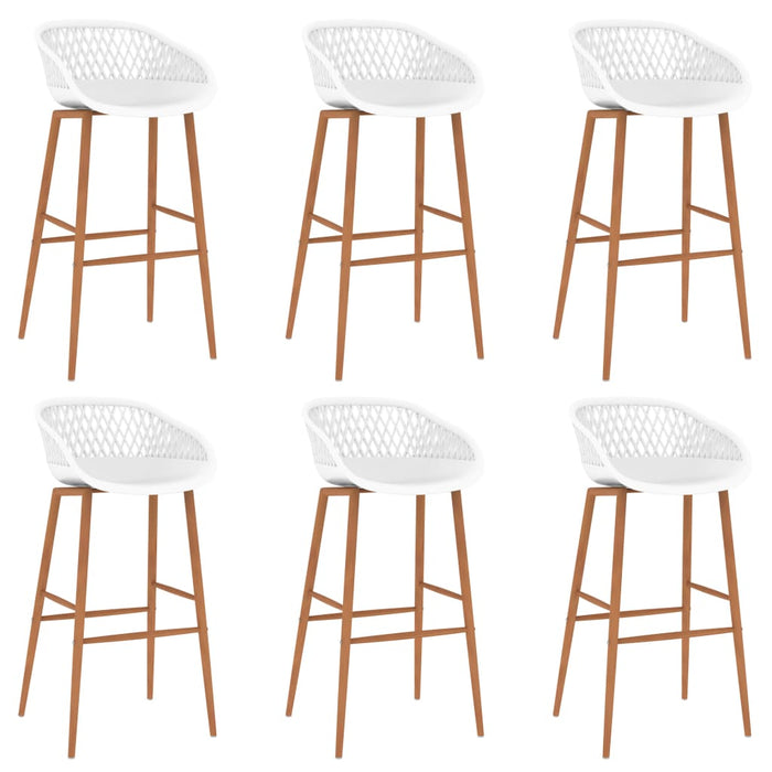 vidaXL Set da Bar 7 pz Nero e Bianco