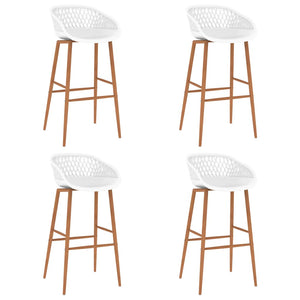 vidaXL Set da Bar 5 pz Bianco