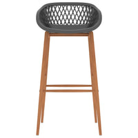 vidaXL Set da Bar 7 pz Bianco e Grigio