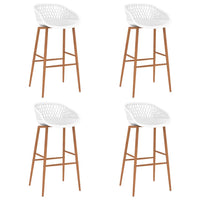 vidaXL Set da Bar 5 pz Bianco