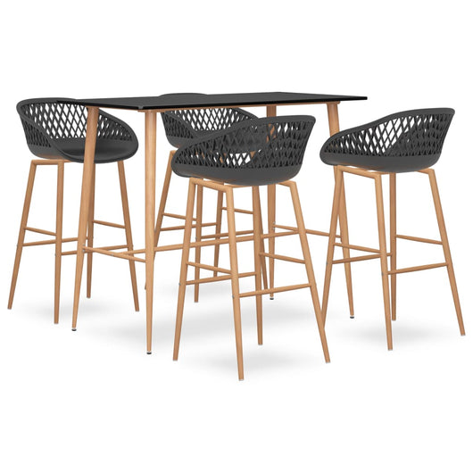 Set da Bar 5 pz Nero e Grigiocod mxl 96442