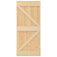 Porta Scorrevole con Set Hardware 80x210 cm in Legno di Pino 3057486