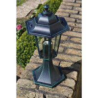 Lampioni da Giardino 2 pz Verde Scuro/Nero in Alluminiocod mxl 117880