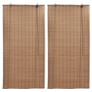 Tende Oscuranti in BambÃ¹ 2 pz 80 x 160 cm Marroni cod mxl 48394