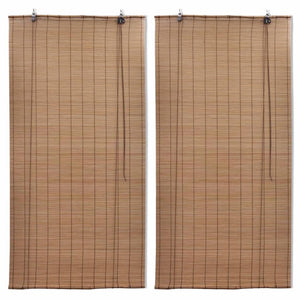 Tende Oscuranti in BambÃ¹ 2 pz 100 x 160 cm Marroni cod mxl 54510