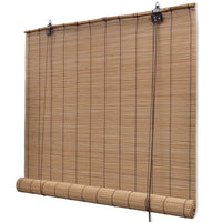 Tende a Rullo in Bambù 2pz 150x220 cm Marroni 3057521