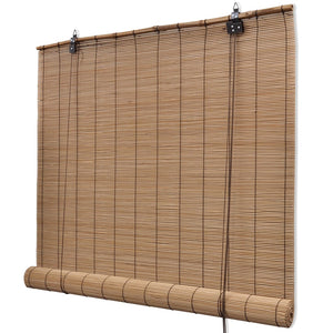 Tende a Rullo in Bambù 2pz 150x220 cm Marroni 3057521