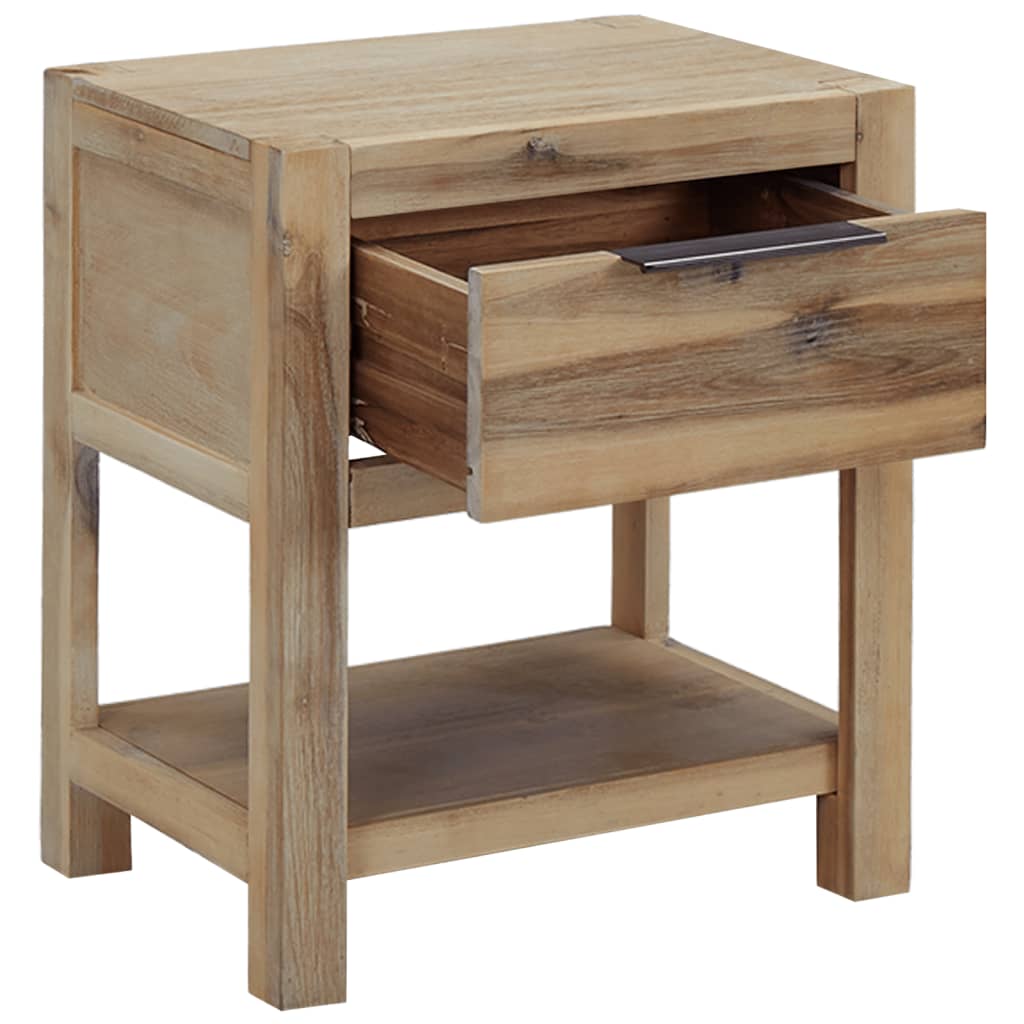 Comodini con Cassetti 2 pz-Set di 2 Tavolino da notte 40x30x48 cm Legno Massello di Acacia