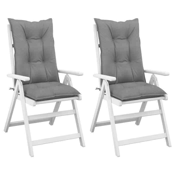 Cuscini per Sedie 2 pz Grigie 120x50x7 cm in Tessuto 314236