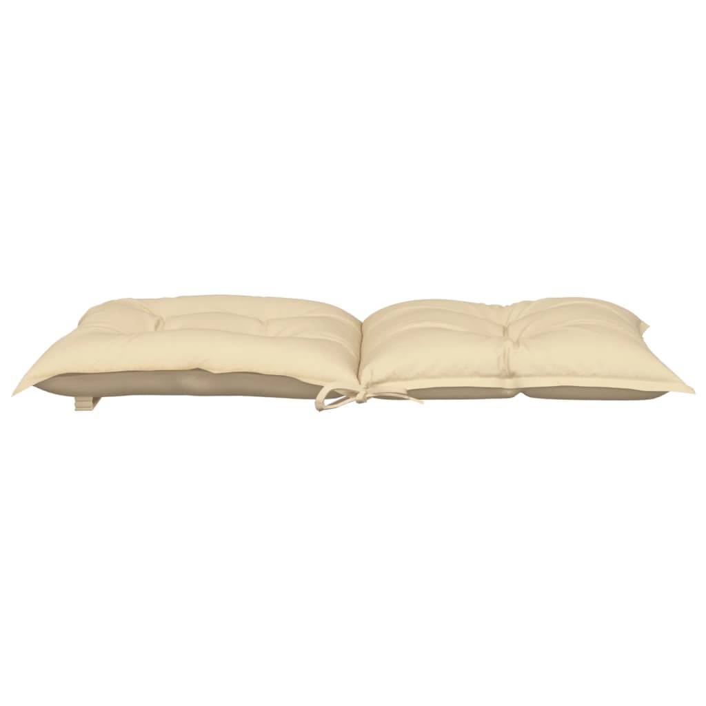Cuscini per Sedia da Giardino 4 pz Beige 100x50x7 cm Tessuto 314288